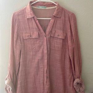 Maurice pink flannel shirt
